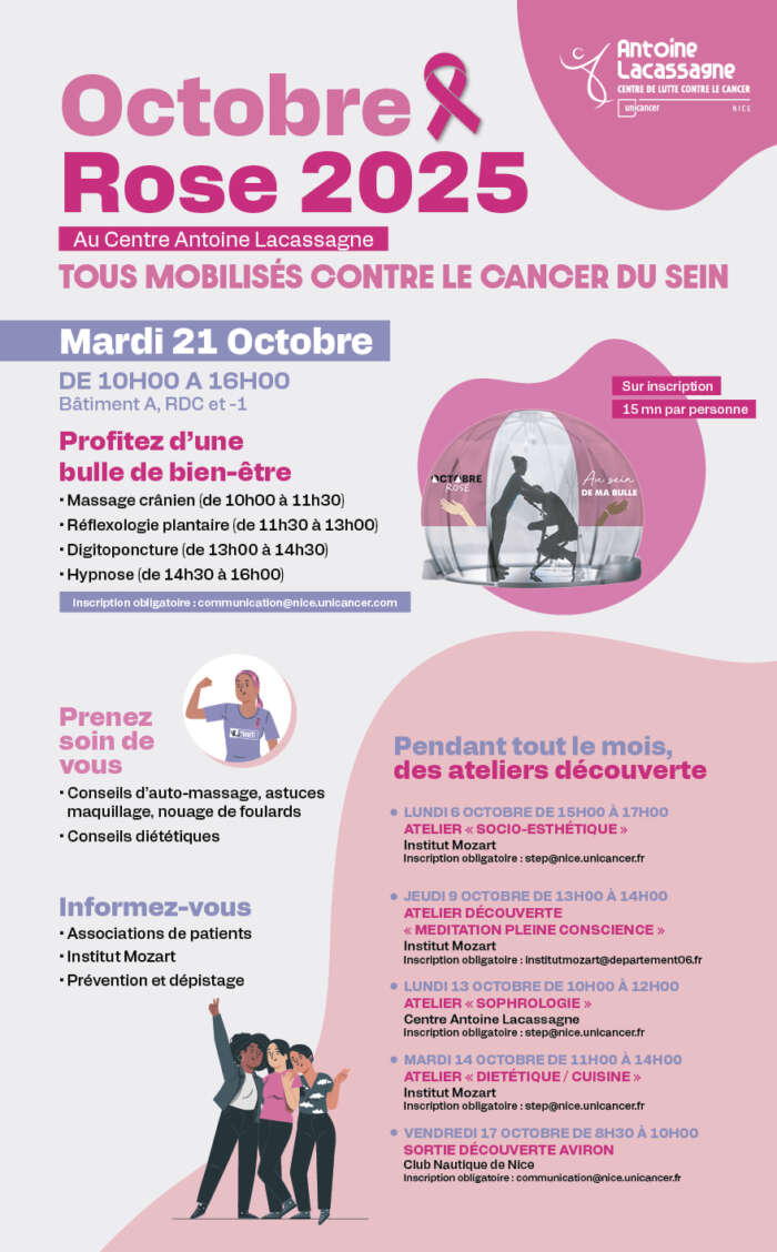 31×50 Affiche OCTOBRE ROSE Centre Antoine Lacassagne – 02-10-2025